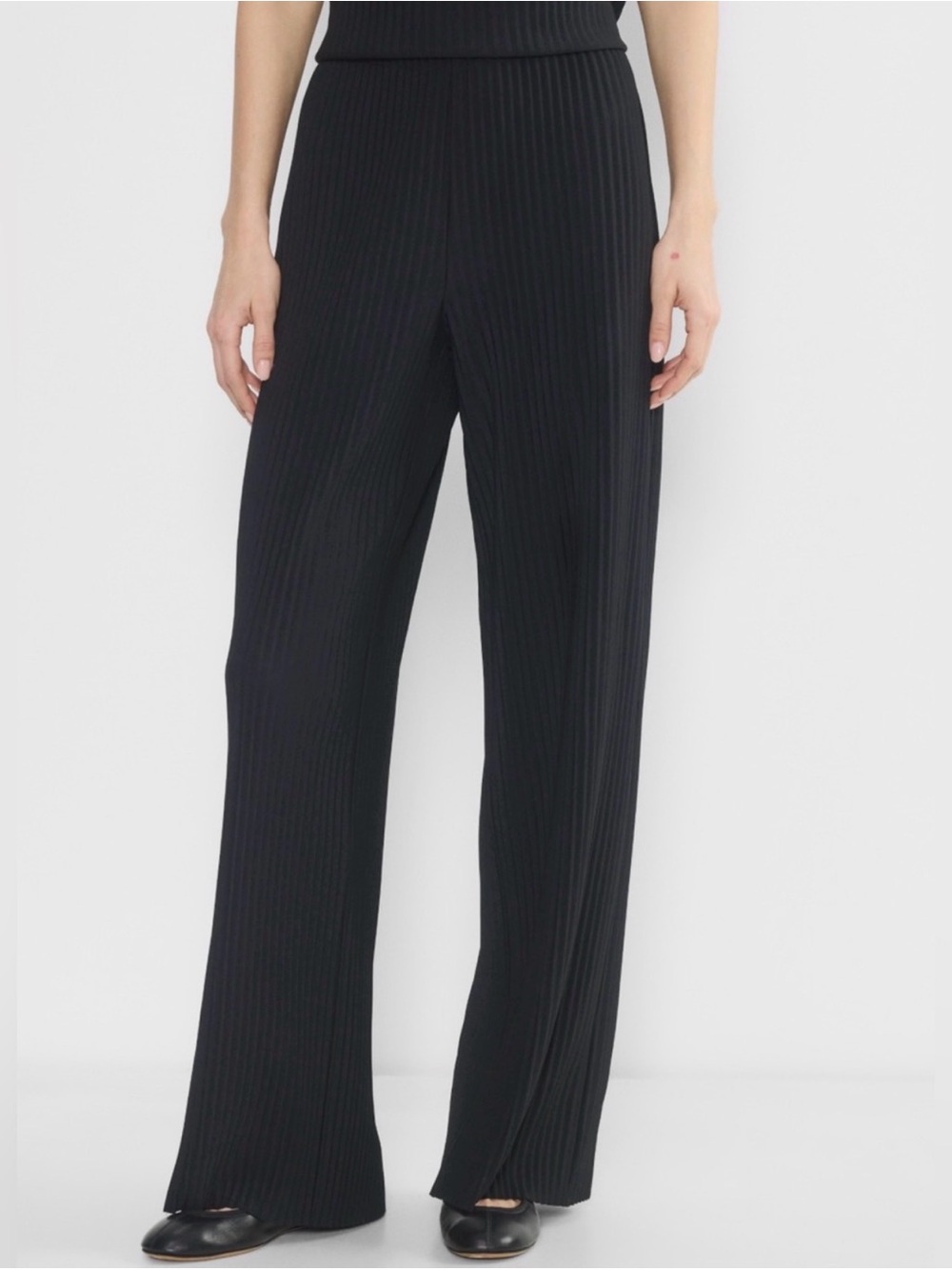Babaton Skilled Plisse Wide leg Pant black size S